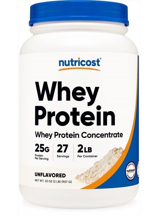 Whey Protein Concentrate (Unflavored) 2LBS - Gluten Free & Non-GMO
