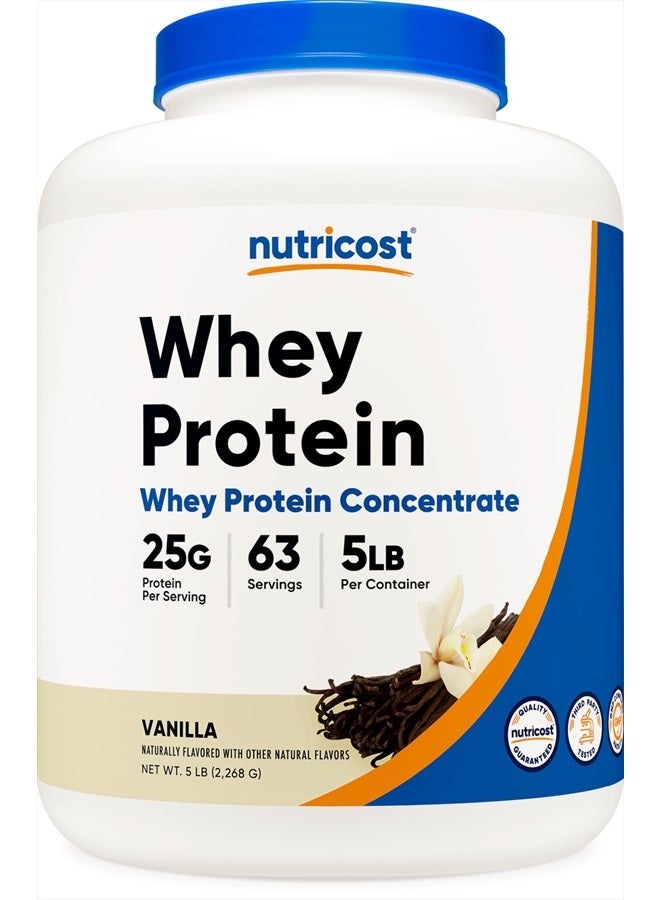 Whey Protein Powder, Vanilla, 5 pounds - Whey Protein Concentrate