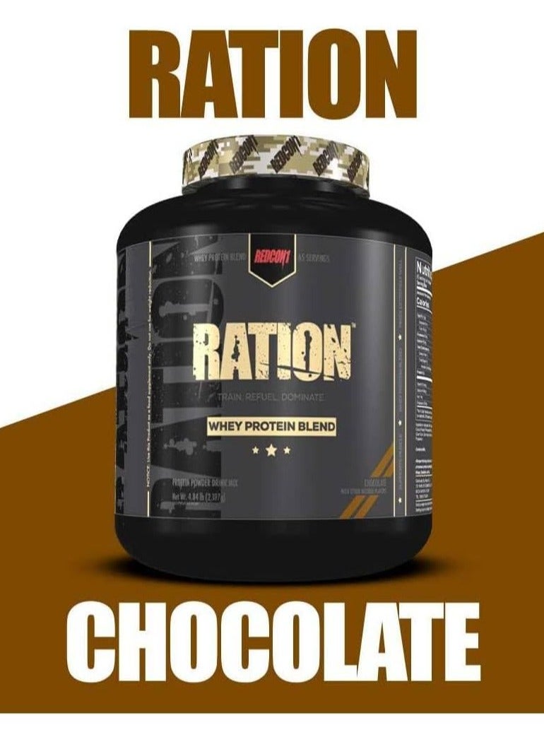 REDCON1 Ration Whey Protein Blend, Chocolate Flavor, 2197g