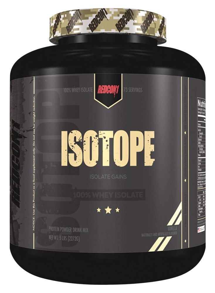 REDCON1 Isotope 100% Whey Isolate, Vanilla Flavor, 2272g