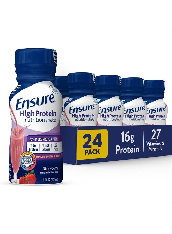 High Protein Strawberry Nutrition Shake, 24 Pack