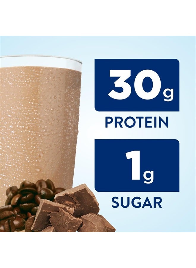 Max Protein Liquid Nutritional Shake with 30g of Protein, 1g of Sugar, High Protein Shake, Cafe Mocha, 11 Fl Oz (Pack of 12) gluten free