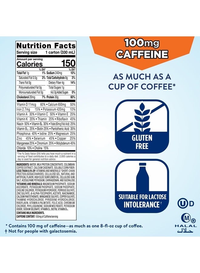 Max Protein Liquid Nutritional Shake with 30g of Protein, 1g of Sugar, High Protein Shake, Cafe Mocha, 11 Fl Oz (Pack of 12) gluten free