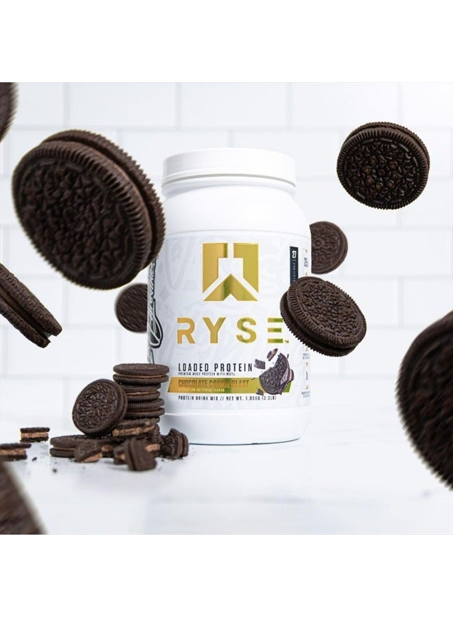 Loaded Protein Powder | 25g Whey Protein Isolate & Concentrate | with Prebiotic Fiber & MCTs | Low Carbs & Low Sugar | 27 Servings (Chocolate Cookie Blast)