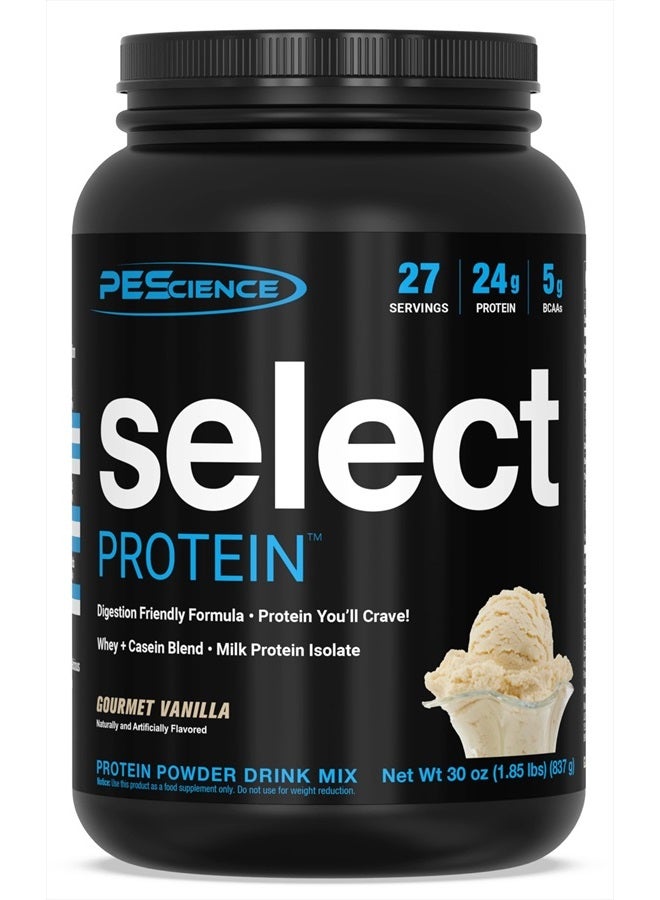 Select Low Carb Protein Powder, Gourmet Vanilla, 27 Serving, Keto Friendly and Gluten Free