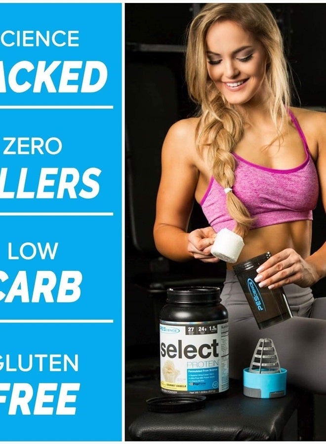 Select Low Carb Protein Powder, Gourmet Vanilla, 27 Serving, Keto Friendly and Gluten Free