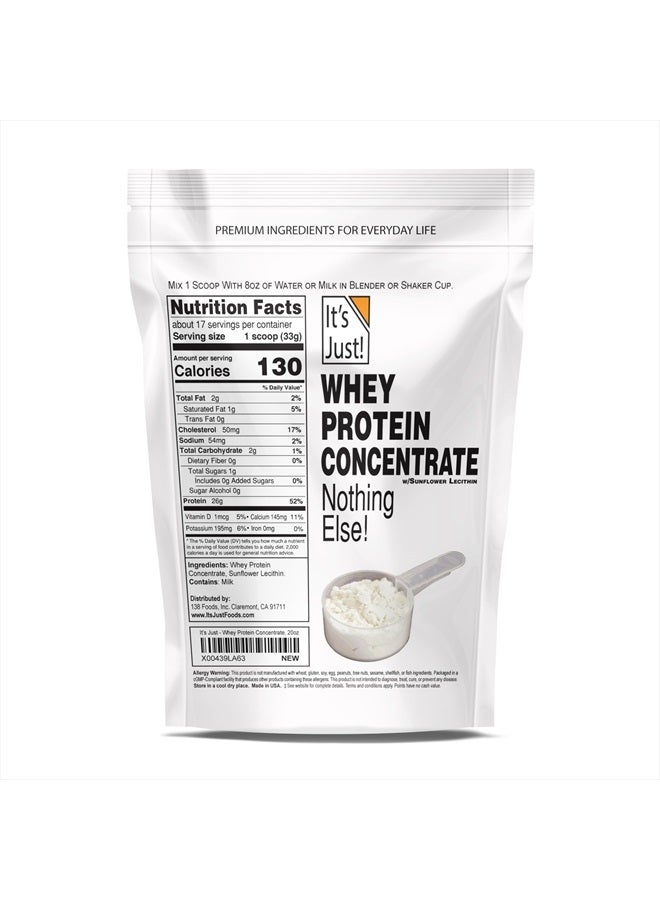 100% Whey Protein Concentrate, Made in USA, Premium WPC-80, No Added Flavors or Artificial Sweeteners (Original/Unflavored, 20oz)