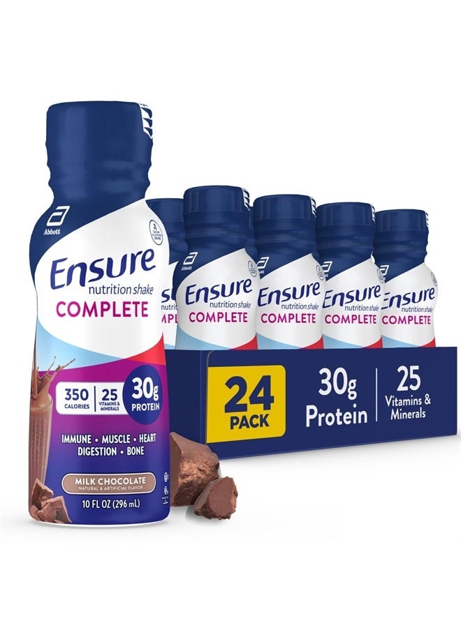 COMPLETE Nutrition Shake, 30g of Protein, Meal Replacement Shake, with Nutrients for Immune Health, Chocolate, 10 fl oz (Pack of 24)