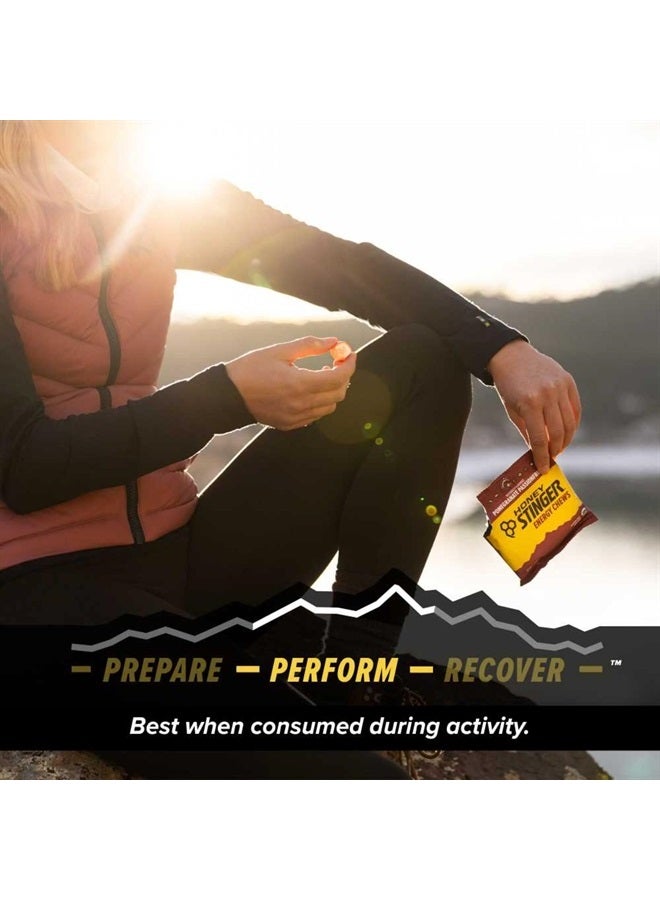 Organic Pomegranate Passionfruit Energy Chew | Gluten Free & Caffeine Free | For Exercise, Running and Performance | Sports Nutrition for Home & Gym, Pre and Mid Workout | 12 Pack