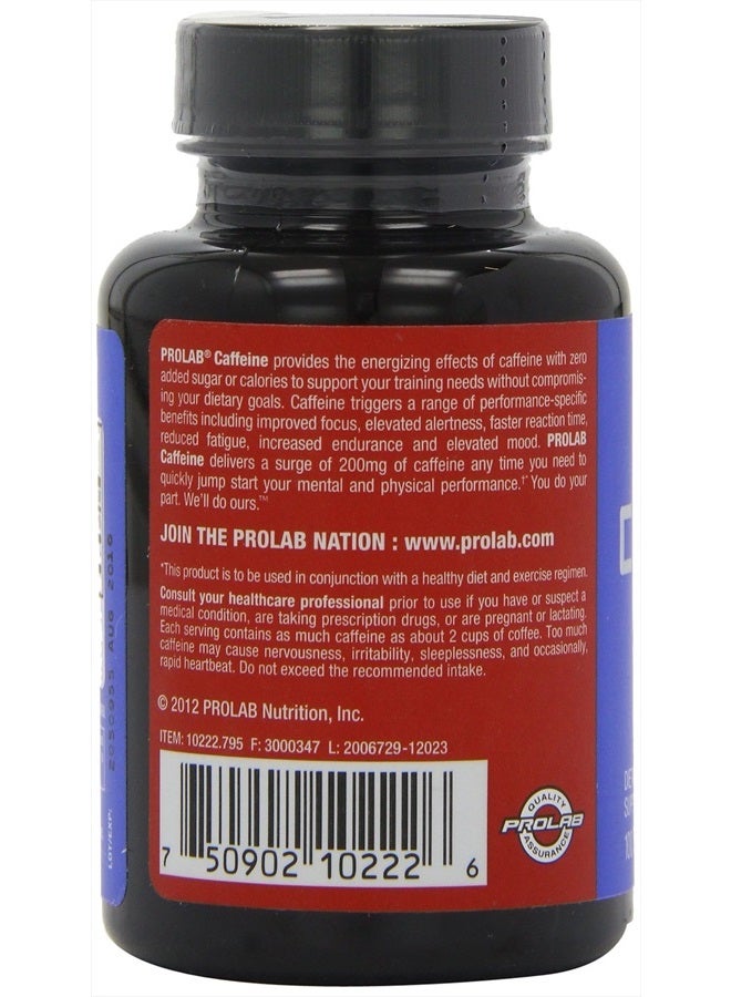 Caffeine Tablets 100 Count