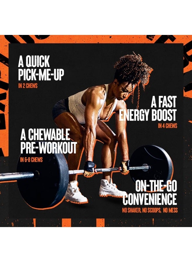 Energy Chews, Fast Acting Energy with Caffeine, Nootropics and Sea Salt for Focus and Pre Workout - Convenient and Delicious Chews Format