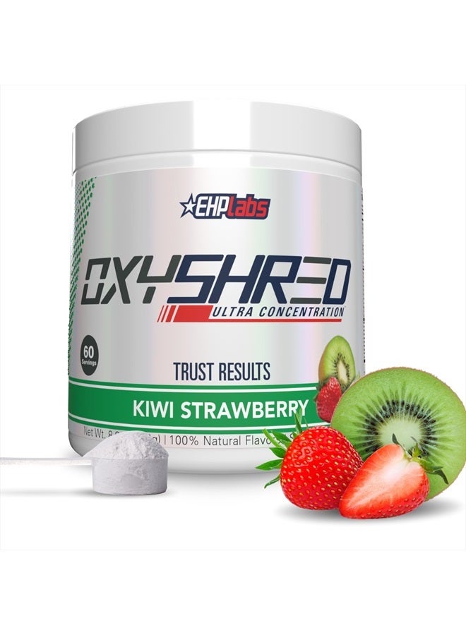 OxyShred Pre Workout Powder & Shredding Supplement - Preworkout Powder with L Glutamine & Acetyl L Carnitine, Energy Boost Drink - Kiwi Strawberry, 60 Servings