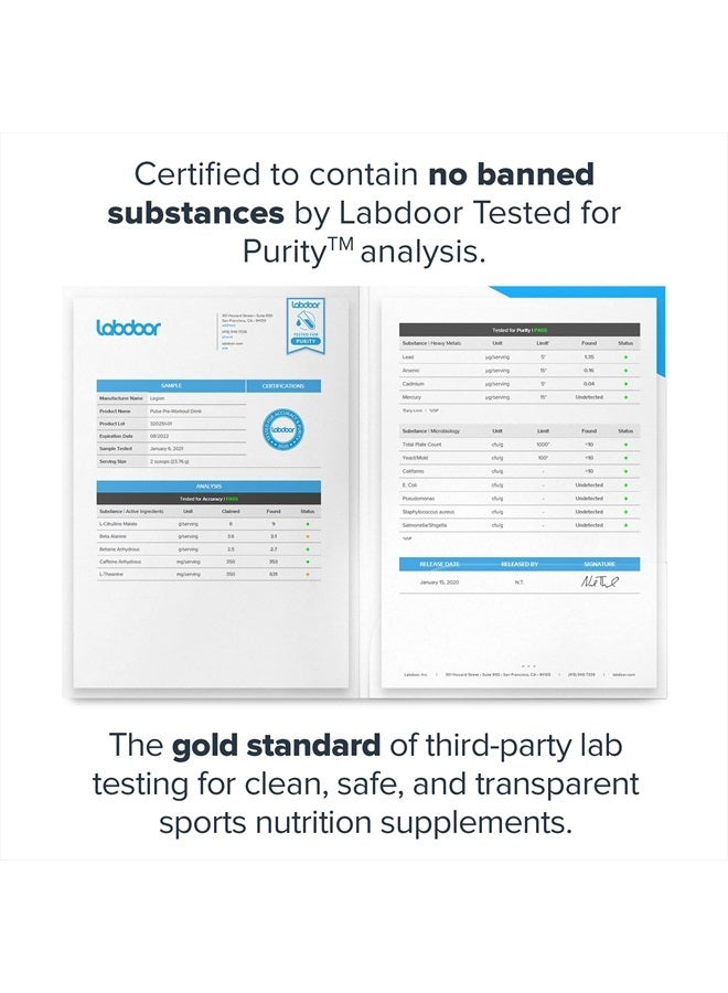 Pulse Pre Workout Supplement - All Natural Nitric Oxide Preworkout Drink to Boost Energy, Creatine Free, Naturally Sweetened, Beta Alanine, Citrulline, Alpha GPC (Green Apple)