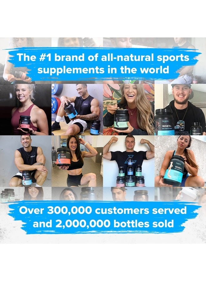 Pulse Pre Workout Supplement - All Natural Nitric Oxide Preworkout Drink to Boost Energy, Creatine Free, Naturally Sweetened, Beta Alanine, Citrulline, Alpha GPC (Green Apple)