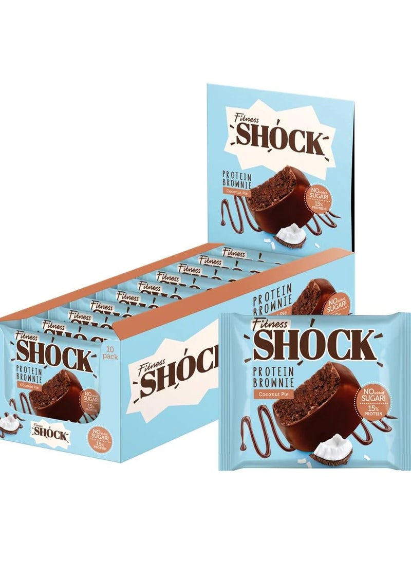 Fitness Shock Protein Brownie Coconut Pie Flavor Pack of 10