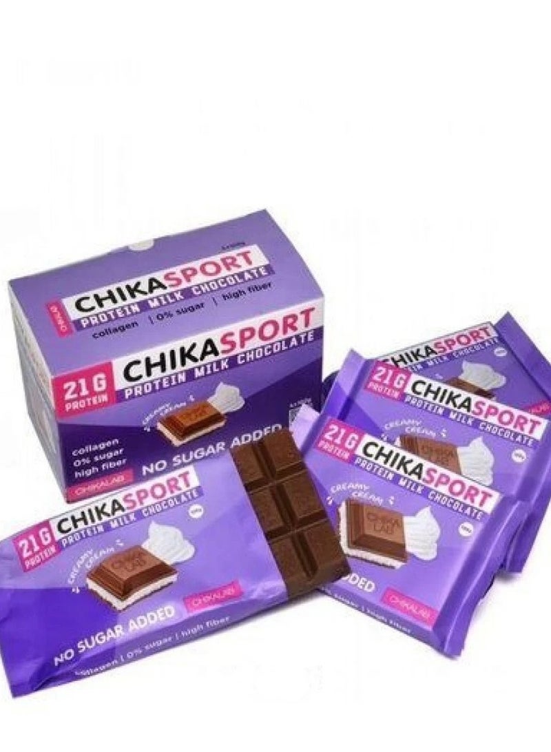 Chika Sport Protein Milk Chocolate Creamy Cream Flavor Pack of 4