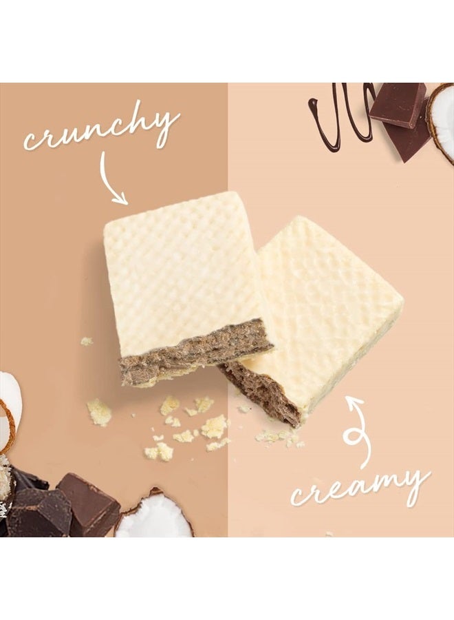 Protein Wafer Bars, High Protein Snacks with Delicious Taste, Chocolate Coconut, 1.4 Ounce (12 Count)