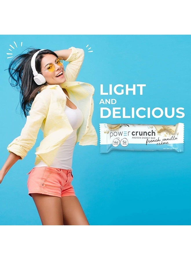 Protein Wafer Bars, High Protein Snacks with Delicious Taste, French Vanilla Creme, 1.4 Ounce (12 Count)