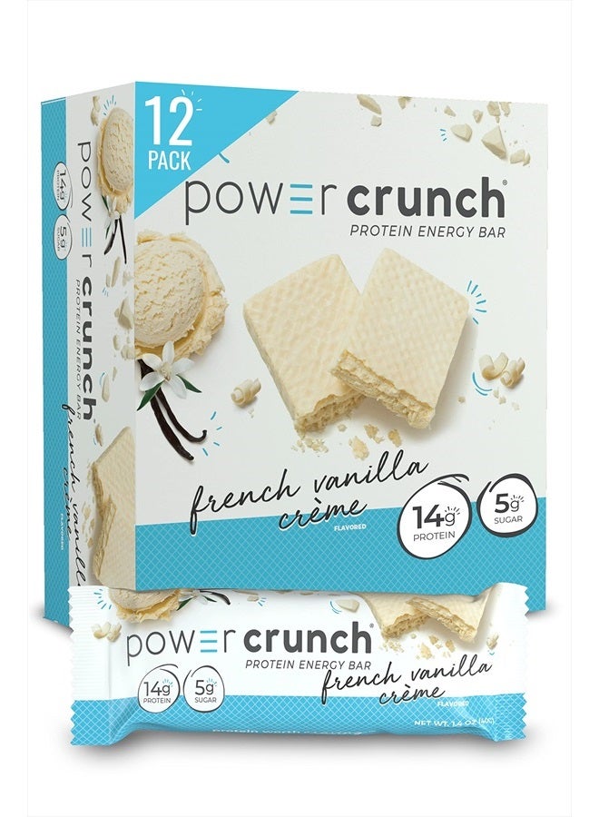 Protein Wafer Bars, High Protein Snacks with Delicious Taste, French Vanilla Creme, 1.4 Ounce (12 Count)
