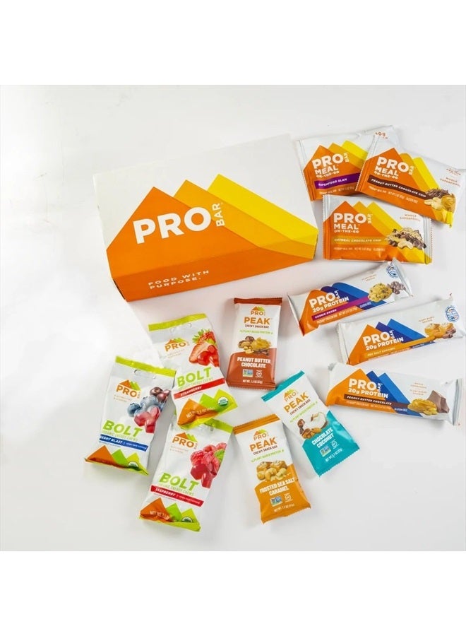 PROBAR – Plant-Based Starter Pack - Gluten-Free, Non-GMO, Healthy, High Protein Snacks - Natural Energy for Hiking, Cycling, Camping, Snowboarding, Skiing 14 Count(Pack of 1)
