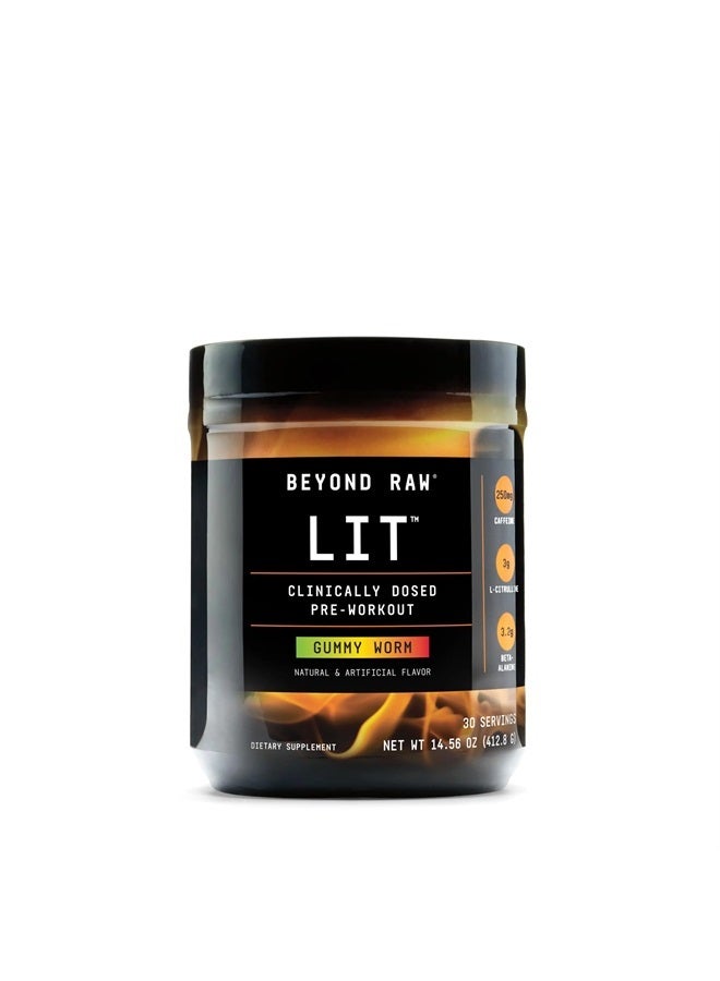 Beyond Raw LIT - Gummy Worm, NET WT 14.9 oz (423G)