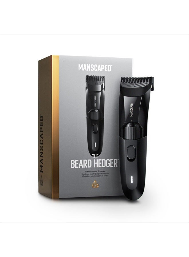 ® The Beard Hedger™ Premium Men's Beard Trimmer, 20 Length Adjustable Blade Wheel, Stainless Steel T-Blade for Precision Facial Hair Trimming, Cordless Waterproof Wet/Dry Clipper