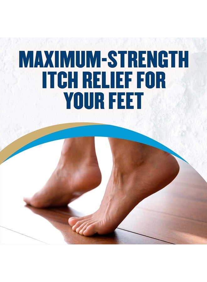 Medicated Talc-Free Foot Powder 10 oz., Maximum Strength Odor Control & Itch Relief