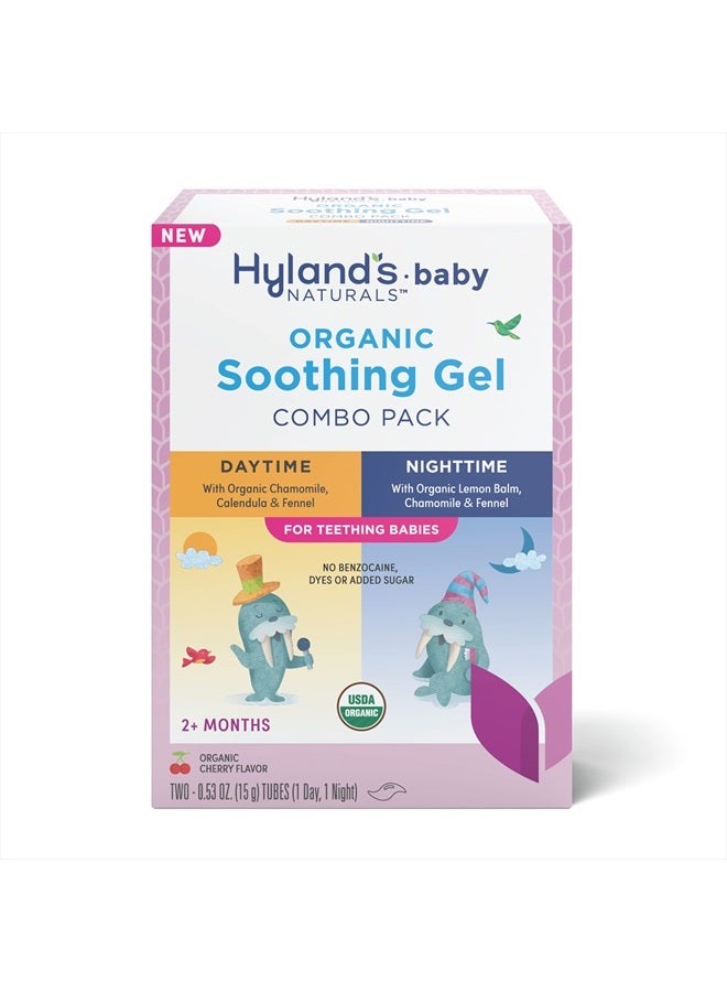 Naturals Baby - Organic Day/Night Soothing Gel Combo Pack, Natural Relief of Oral Discomfort, Irritability & Swelling, Easy-to-Apply, Ages 2 Months & Up, 1.06 Ounce (2 Tubes of 0.53 oz.)