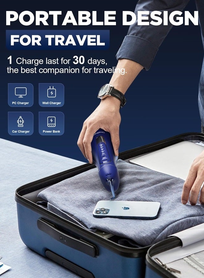 Water Dental Flosser Cordless for Teeth Cleaning - 4 Modes Oral Irrigator 300ML Braces Flossers Cleaner, Rechargeable Portable IPX7 Waterproof Powerful Battery for Travel Home