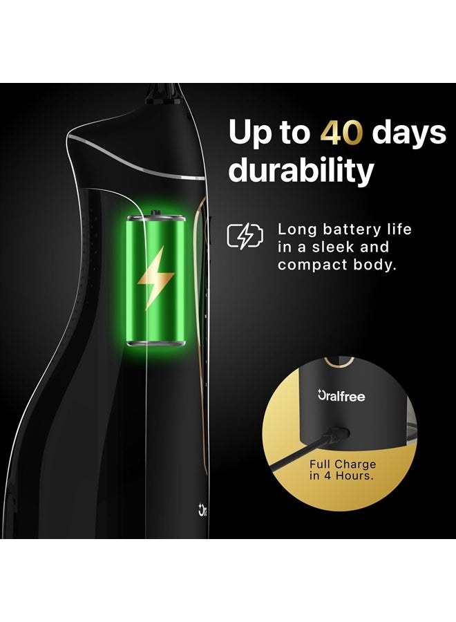 Water Dental flosser Teeth Picks - Braces Cordless Oral Irrigator Portable Rechargeable Travel Irrigation Cleaner IPX7 Waterproof Electric Professional Flossing Teeth Cleaning for Home