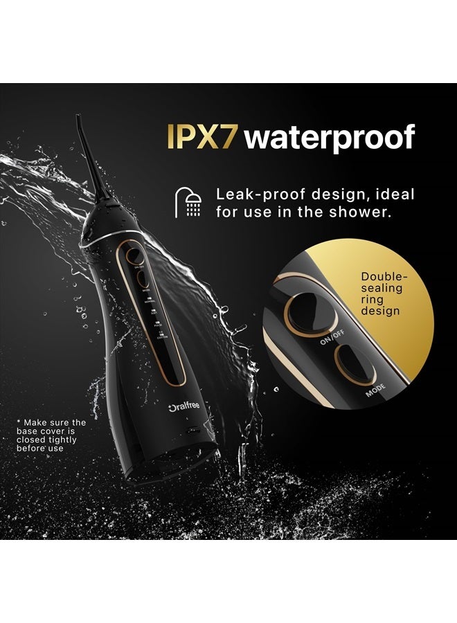 Water Dental flosser Teeth Picks - Braces Cordless Oral Irrigator Portable Rechargeable Travel Irrigation Cleaner IPX7 Waterproof Electric Professional Flossing Teeth Cleaning for Home
