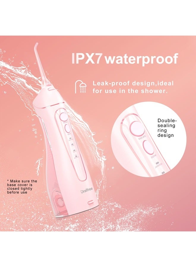 Water Dental flosser Teeth Picks - Braces Cordless Oral Irrigator Portable Rechargeable Travel Irrigation Cleaner IPX7 Waterproof Electric Professional Flossing Teeth Cleaning for Home