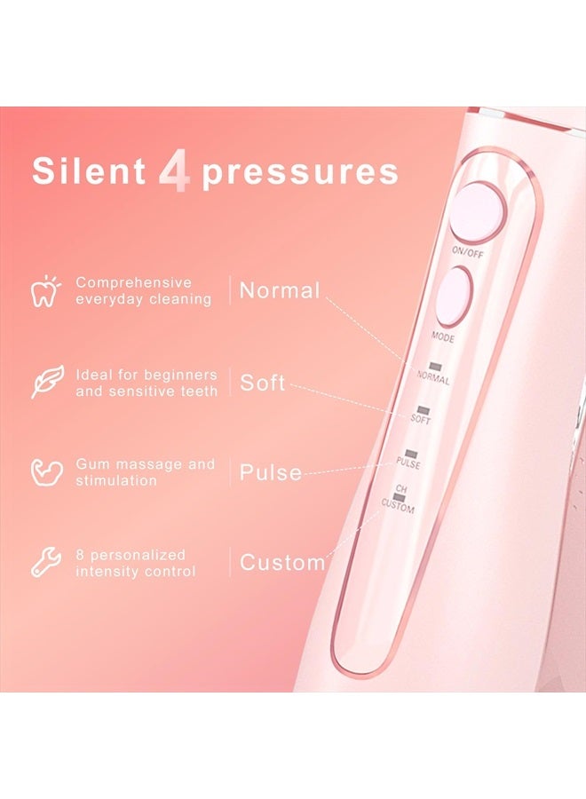 Water Dental flosser Teeth Picks - Braces Cordless Oral Irrigator Portable Rechargeable Travel Irrigation Cleaner IPX7 Waterproof Electric Professional Flossing Teeth Cleaning for Home