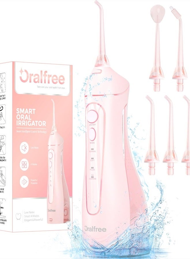 Water Dental flosser Teeth Picks - Braces Cordless Oral Irrigator Portable Rechargeable Travel Irrigation Cleaner IPX7 Waterproof Electric Professional Flossing Teeth Cleaning for Home