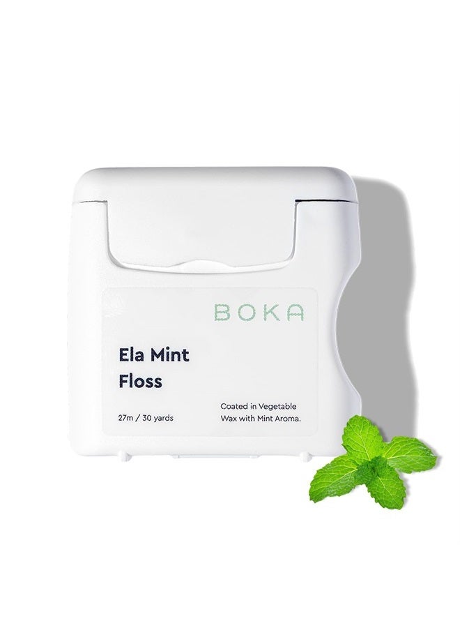 Ela Mint Woven Dental Floss, Made from Natural Vegetable Wax, Teflon-Free, 30 Yards of Waxed Floss (Pack of 1)