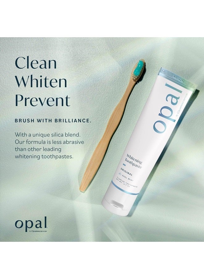 Opal by Opalescence Teeth Whitening Toothpaste (Pack of 3) - Cool Mint Original Formula - Oral Care, Gluten-Free - 4.7 Ounce Made by Ultradent.- OPAL-TP-5760-3