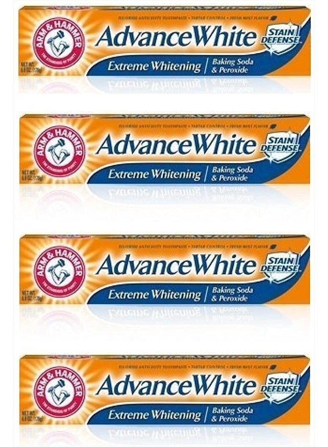 Arm and Hammer Advance Whitening Toothpaste .9 Oz Travel Size 4 Pk.