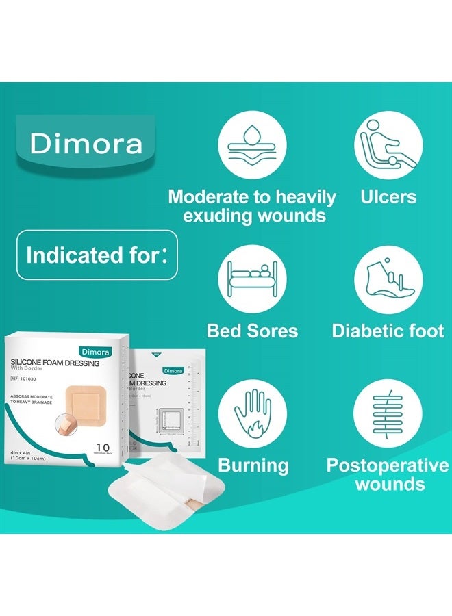 Silicone Foam Dressing with Border Adhesive 4