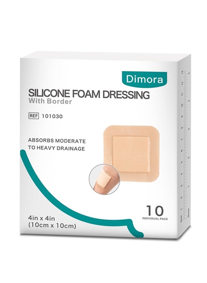 Silicone Foam Dressing with Border Adhesive 4