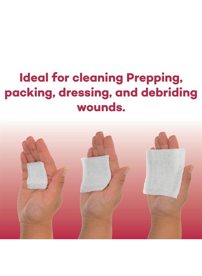 Sterile Gauze Pads – 100 Count, 2'' x 2'' Disposable and Individually Wrapped Gauze Pads, Wound Care Product for First Aid Kit and Medical Facilities