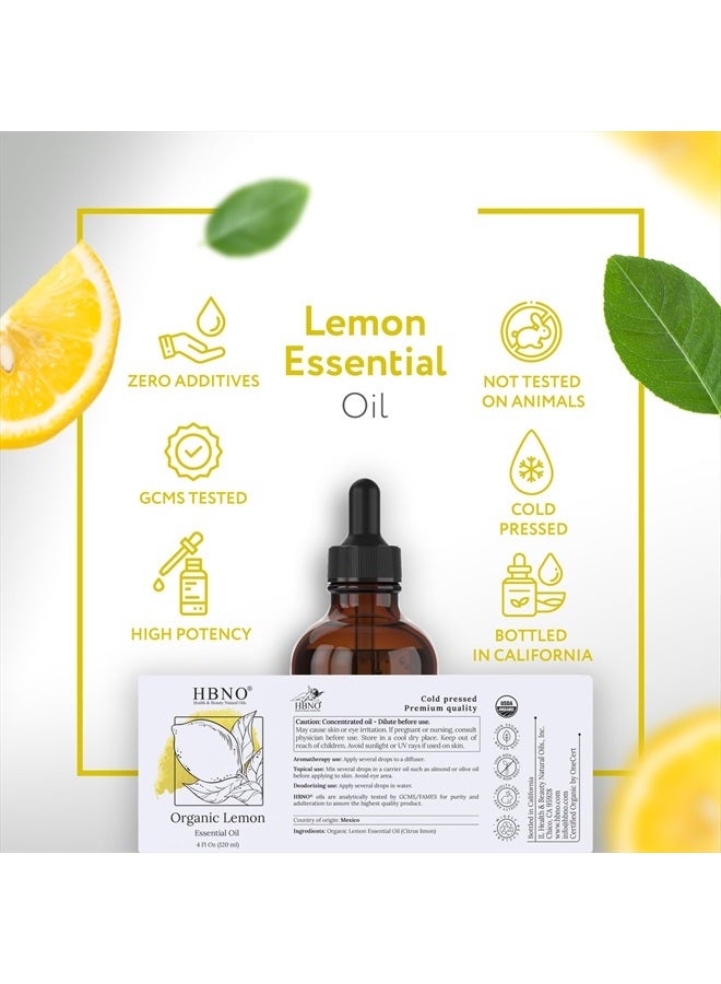 Lemon Essential Oil - Huge 4 oz (120ml) Value Size - Natural Lemon Oil, Cold Pressed - Perfect for Cleaning, Aromatherapy, DIY, Soap & Diffuser - Lemon Essential Oils