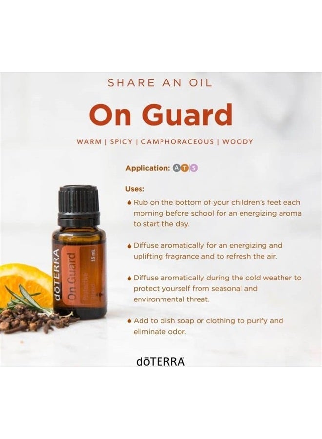 doTERRA - On Guard Essential Oil Protective Blend - Supports Healthy Immune and Respiratory Function, Supports Natural Antioxidant Defenses; for Diffusion, Internal, or Topical Use - 15 ml (Pack of 1)