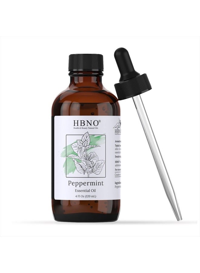 ® California Bottled Peppermint Essential Oil for Diffuser 4 Fl oz (120ml) - Natural & Pure Peppermint Oil for Hair Growth - Perfect for Aromatherapy & DIY, Essential Oil Peppermint