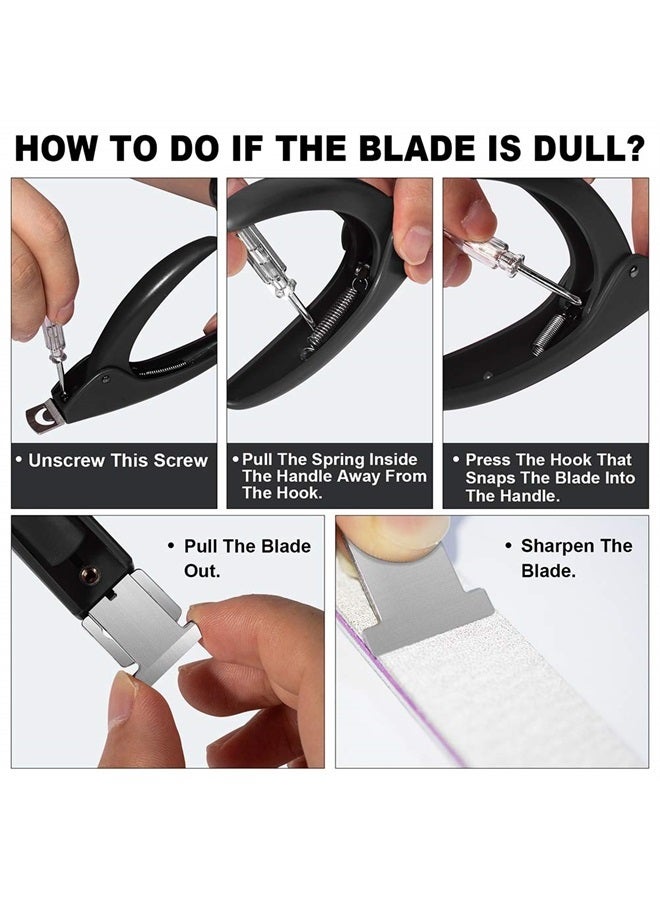 Black Adjustable Artificial Acrylic Fake Nail False Nail Tip Clipper Cutter Trimmer Manicure Pedicure Sharp Blade Clip Tool for Salon Home Nail Art Beauty Design DIY