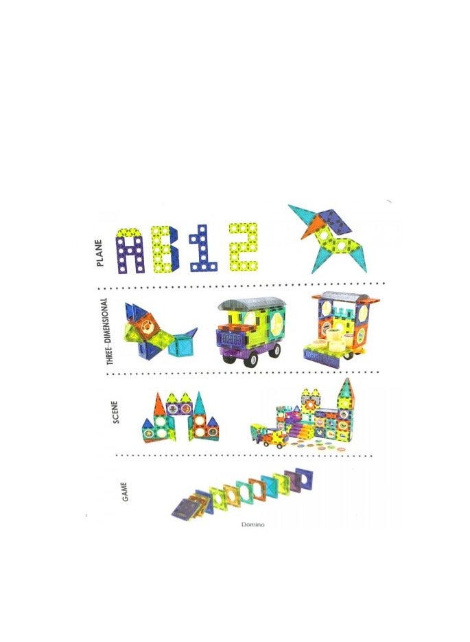 100 PCS Magic Magnetic Blocks Tiles Set For Unisex Children