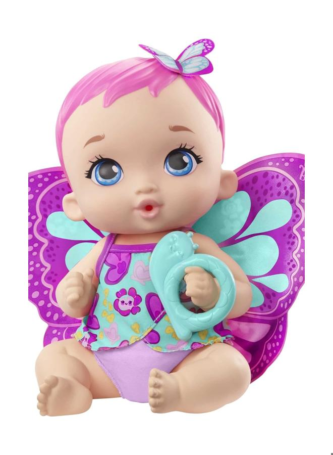 ​My Garden Baby Feed And Change Butterfly Doll (30-Cm), With Reusable Diaper, Removable Clothes Wings, Gift For Kids Ages 3Y+ Gyp10