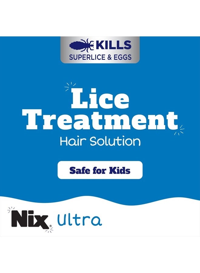 Ultra Lice Removal Kit, Lice Treatment Hair Solution, 3.4 fl oz & Lice Removal Comb