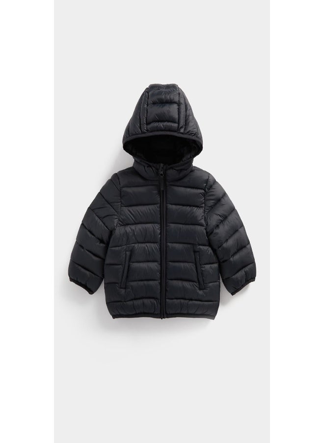 Black Pack Away Quilted Jacket