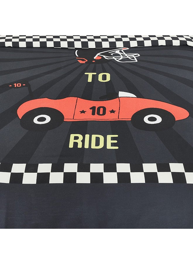 Race Car Queen-Sized Duvet Cover Set, Multicolour - 200x200 cm