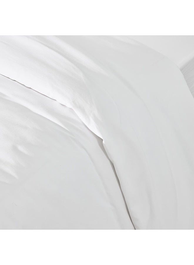 Pure Elegance 5-Piece Super King Duvet Cover Set, White - 300 TC, 240x260 cm